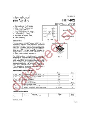 IRF7402TR datasheet  